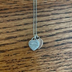 Tiffany double heart necklace